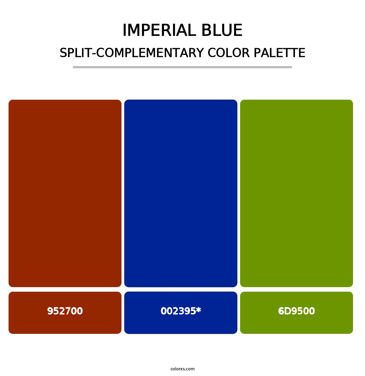 Imperial Blue - Split-Complementary Color Palette