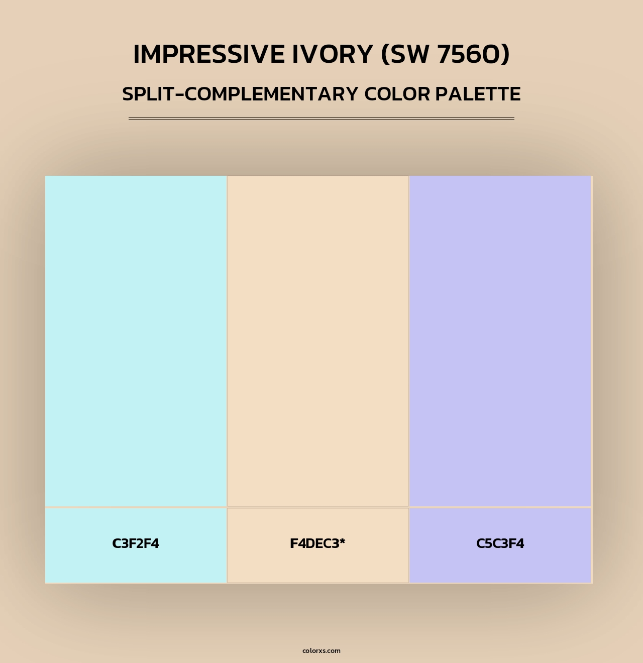 Impressive Ivory (SW 7560) - Split-Complementary Color Palette