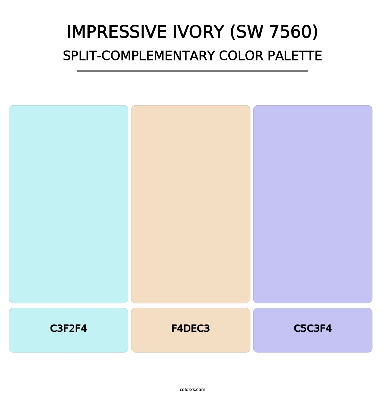 Impressive Ivory (SW 7560) - Split-Complementary Color Palette