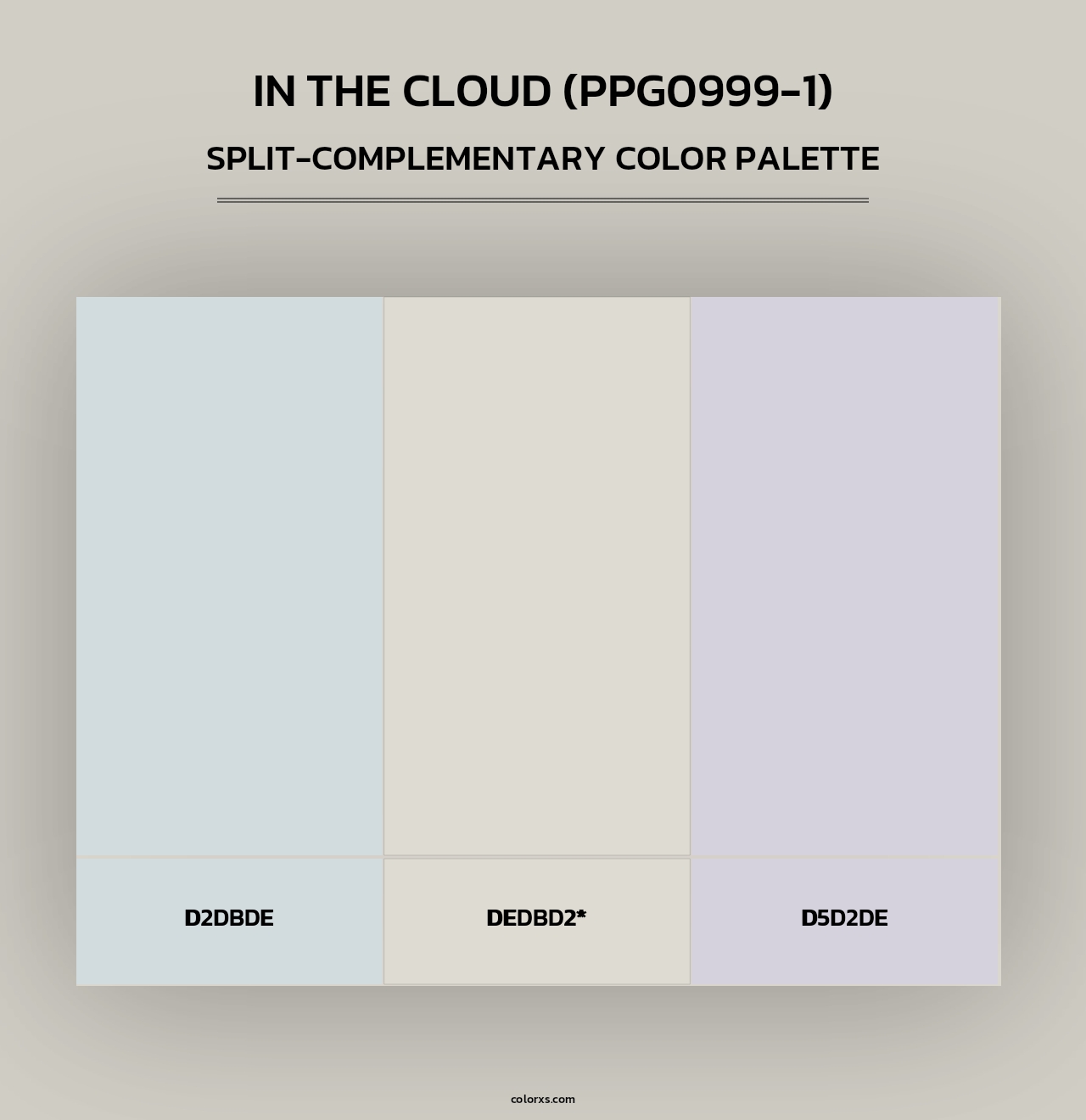 In The Cloud (PPG0999-1) - Split-Complementary Color Palette