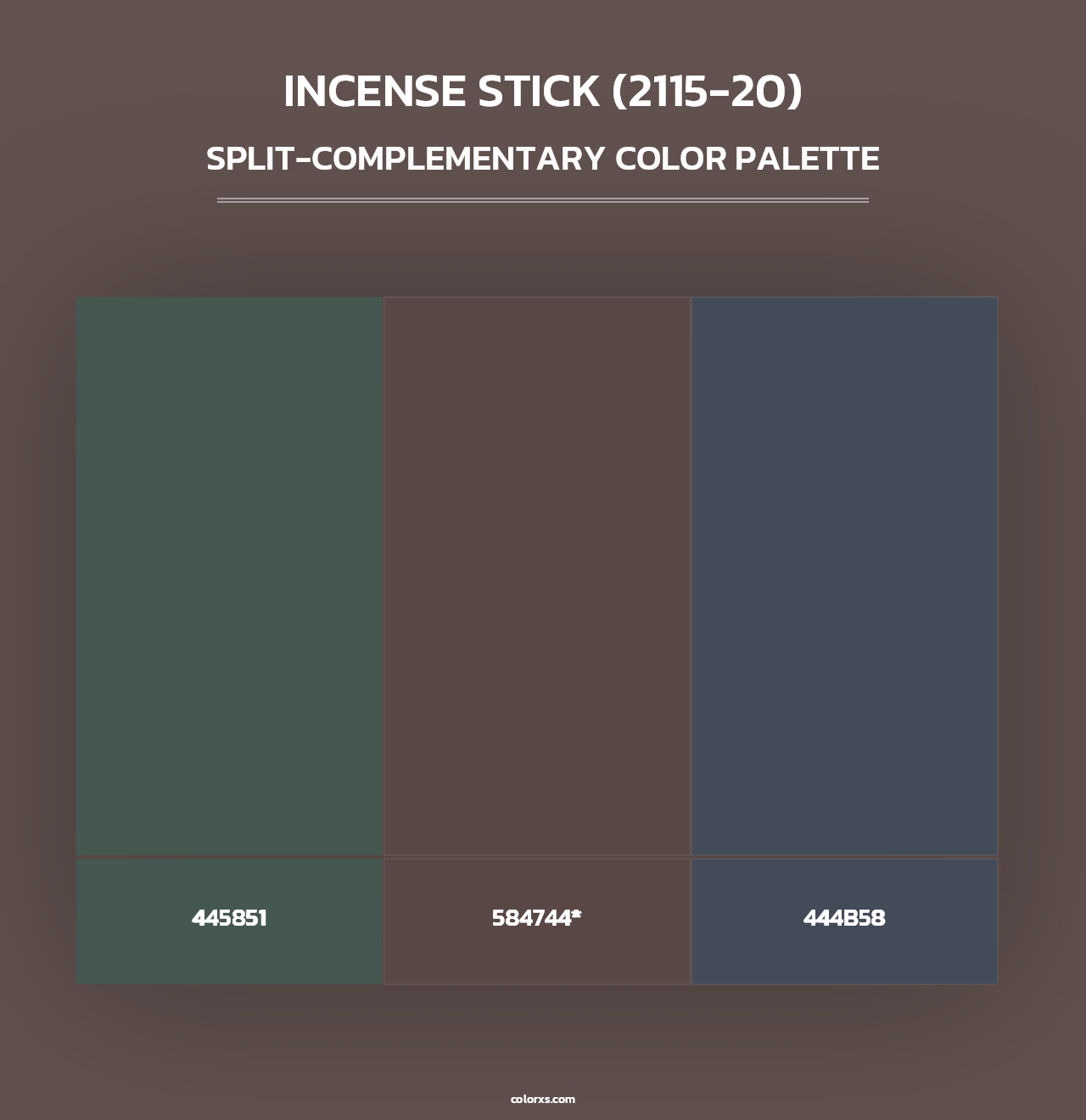 Incense Stick (2115-20) - Split-Complementary Color Palette