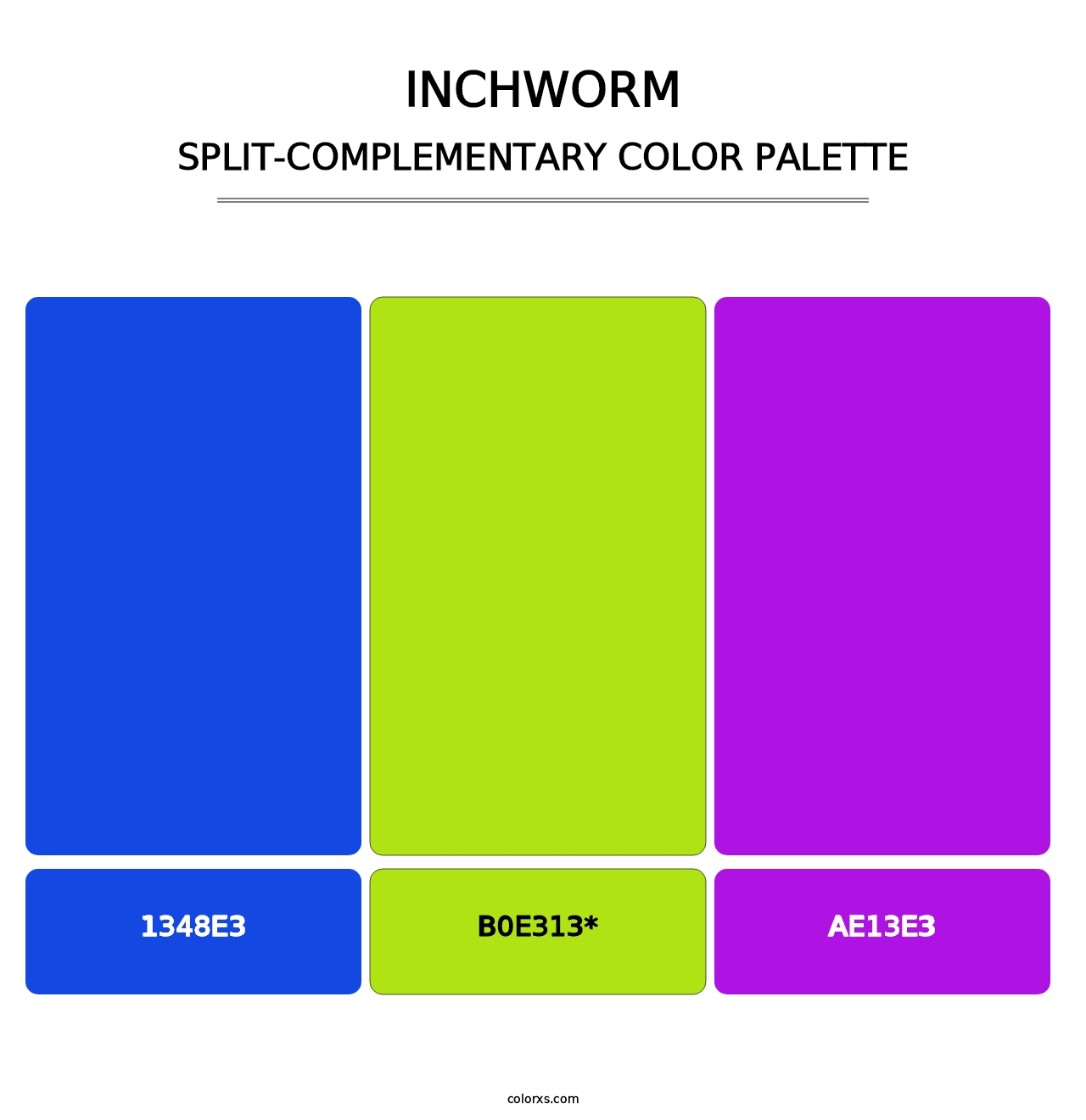 Inchworm - Split-Complementary Color Palette