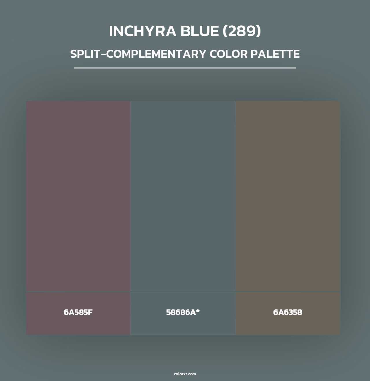 Inchyra Blue (289) - Split-Complementary Color Palette