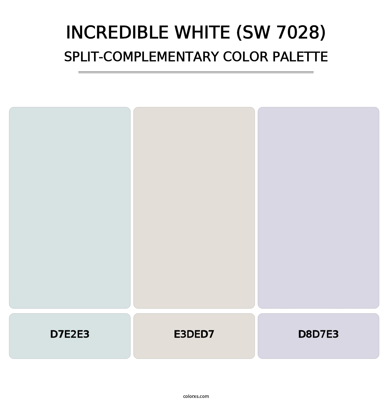 Incredible White (SW 7028) - Split-Complementary Color Palette