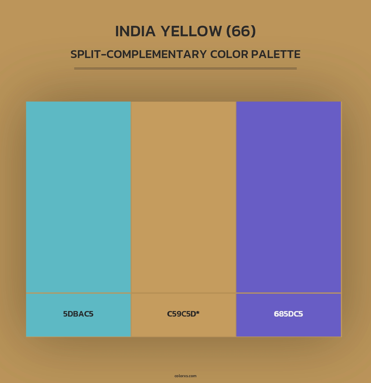 India Yellow (66) - Split-Complementary Color Palette