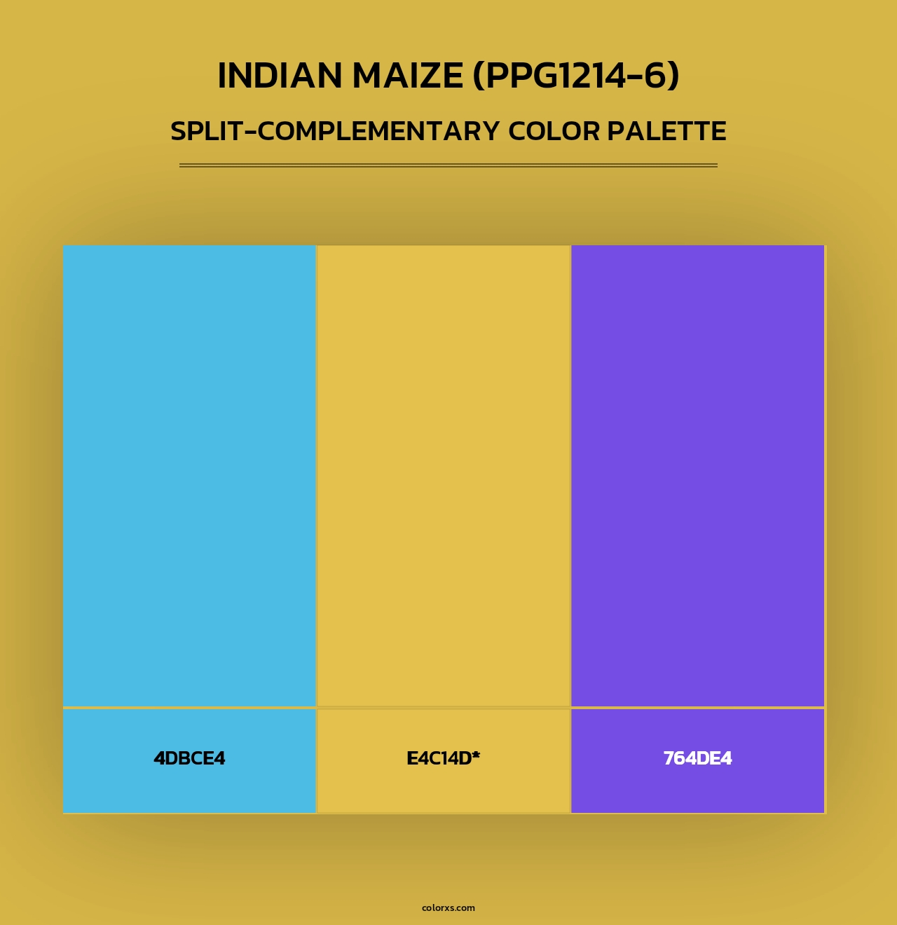 Indian Maize (PPG1214-6) - Split-Complementary Color Palette