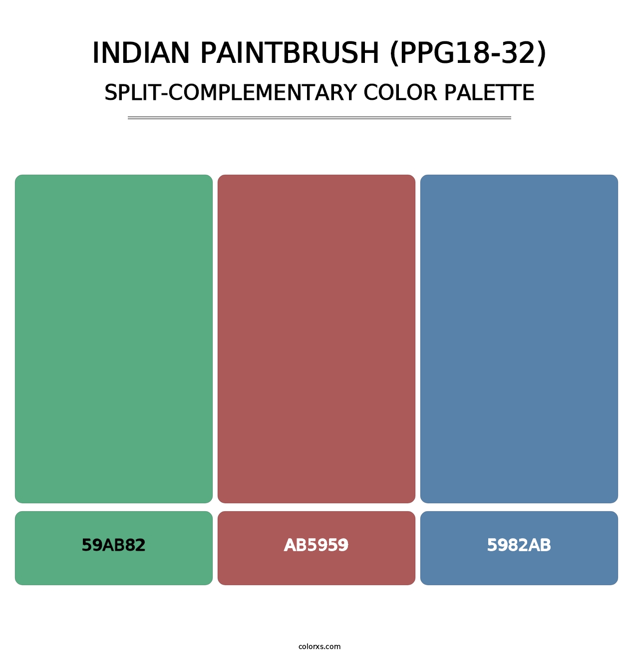 Indian Paintbrush (PPG18-32) - Split-Complementary Color Palette