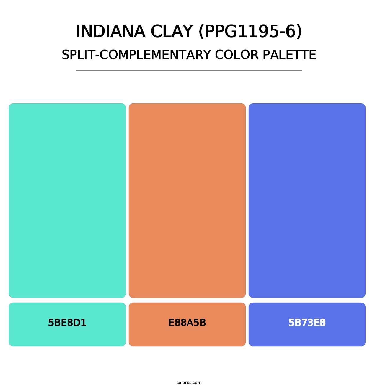 Indiana Clay (PPG1195-6) - Split-Complementary Color Palette