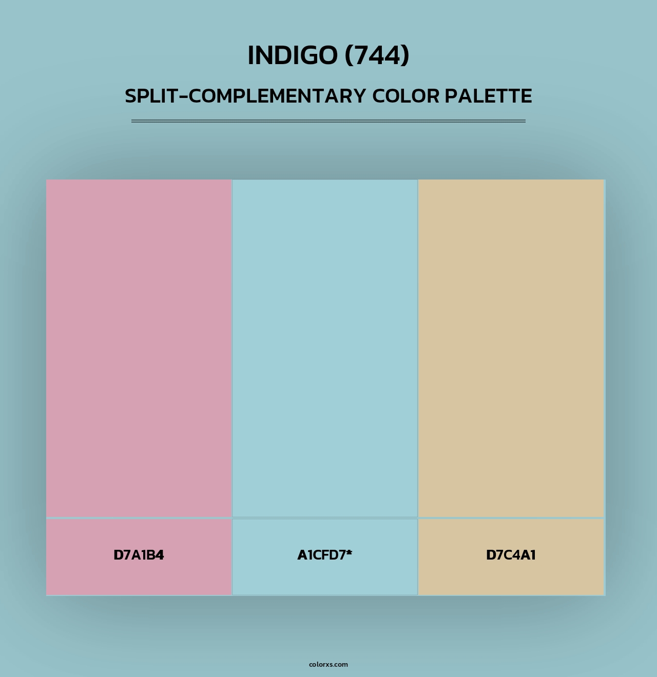 Indigo (744) - Split-Complementary Color Palette