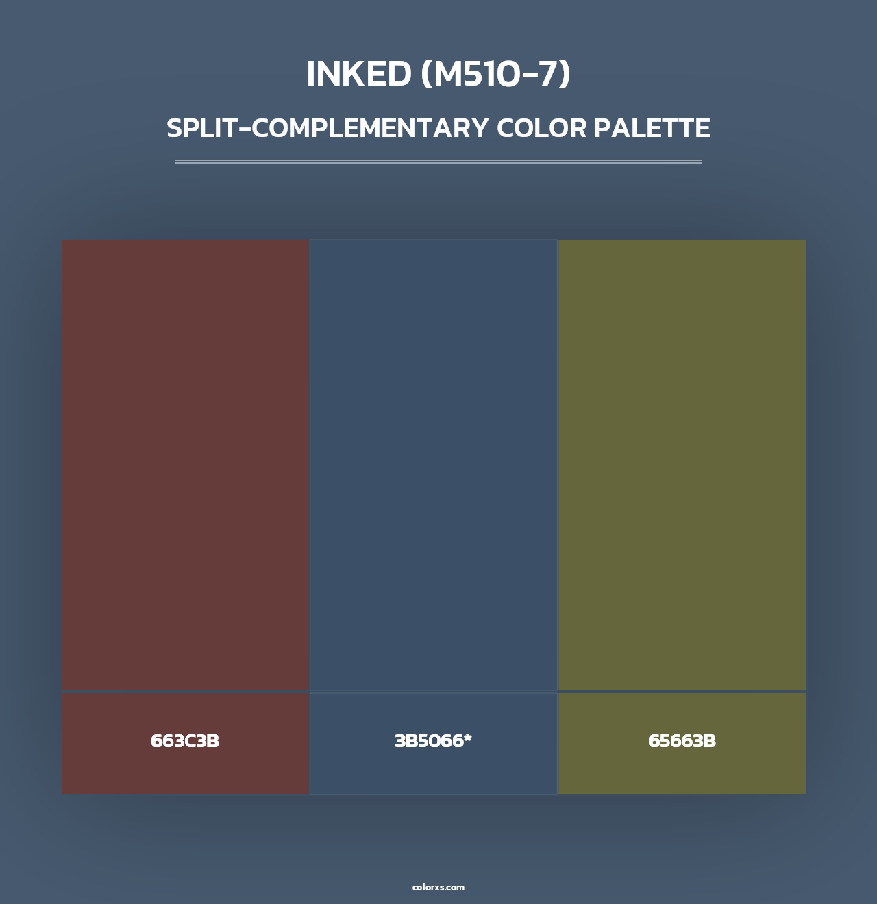 Inked (M510-7) - Split-Complementary Color Palette