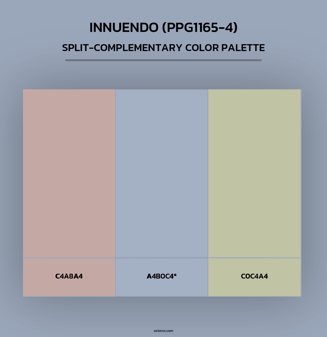 Innuendo (PPG1165-4) - Split-Complementary Color Palette