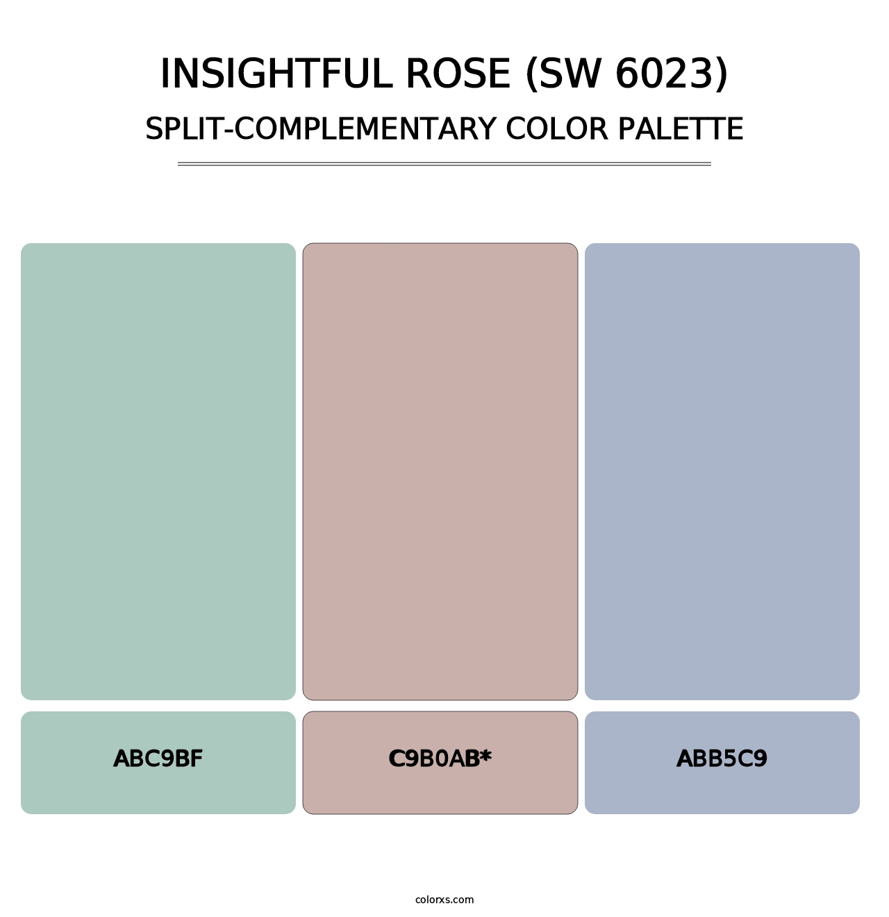 Insightful Rose (SW 6023) - Split-Complementary Color Palette