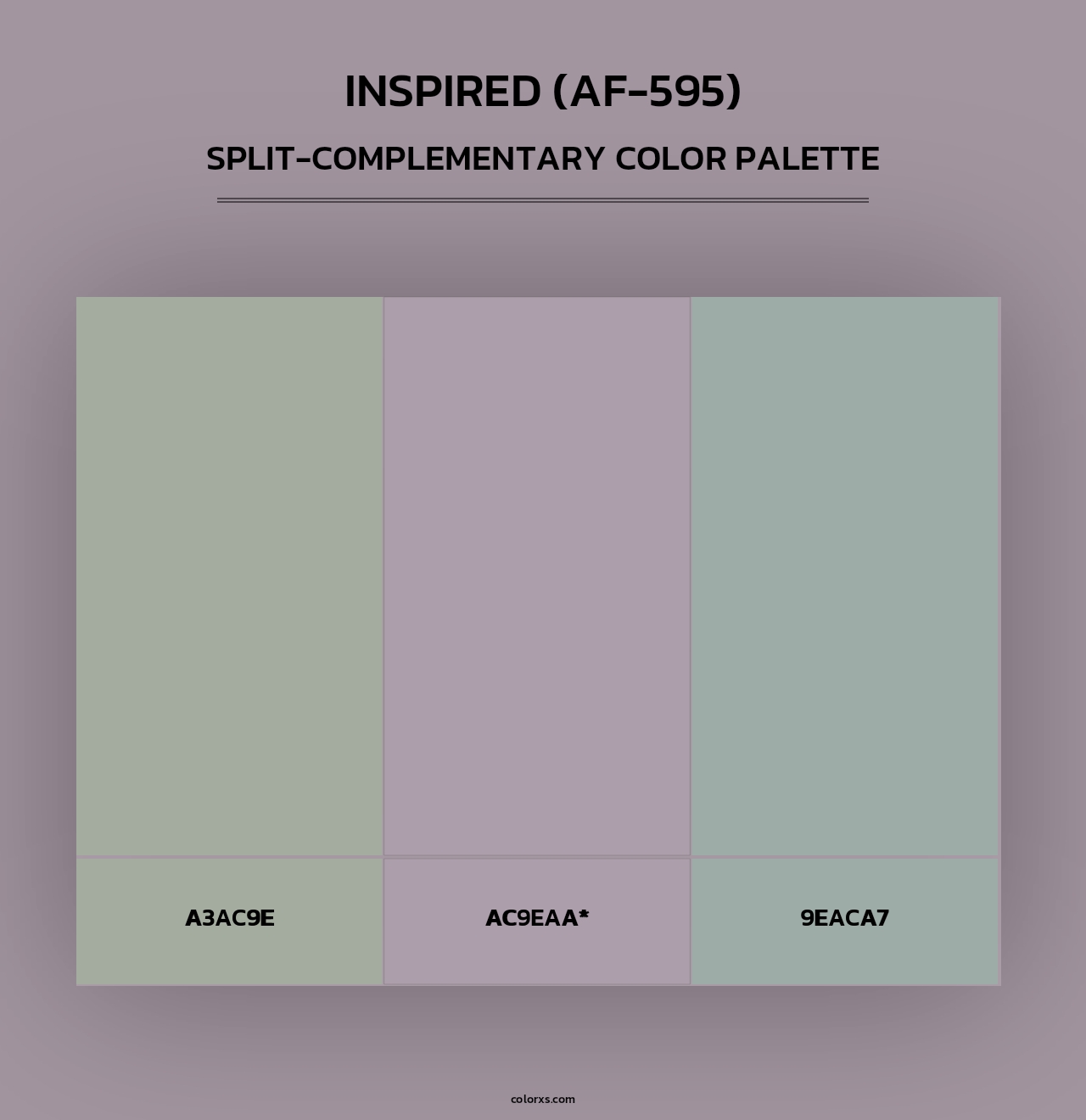Inspired (AF-595) - Split-Complementary Color Palette