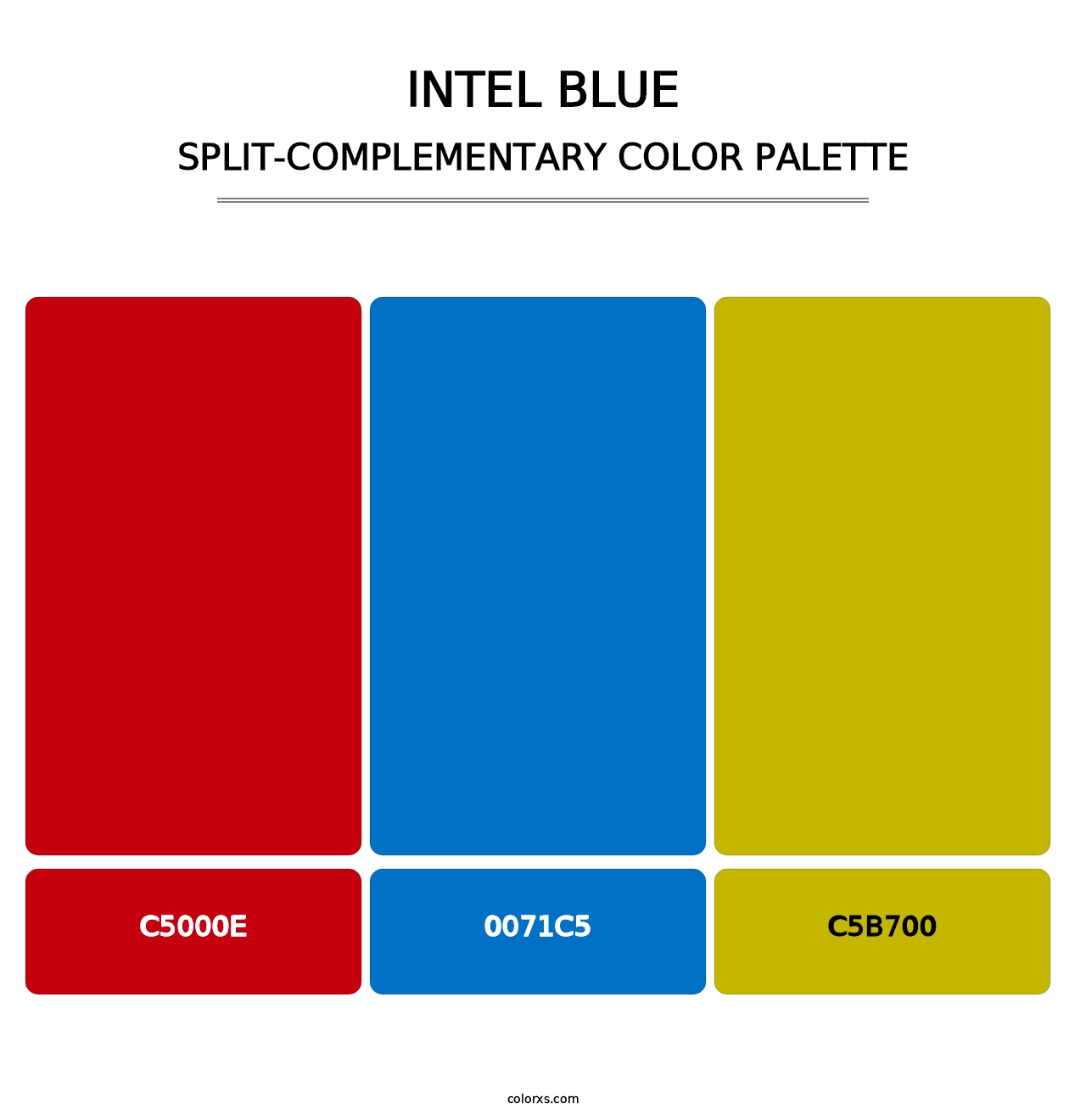 Intel Blue - Split-Complementary Color Palette
