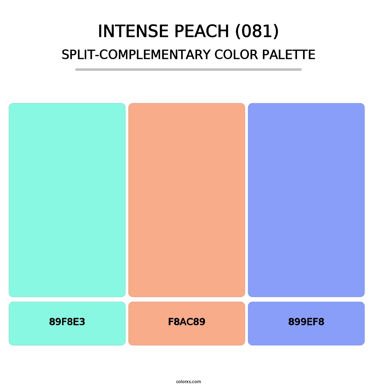 Intense Peach (081) - Split-Complementary Color Palette