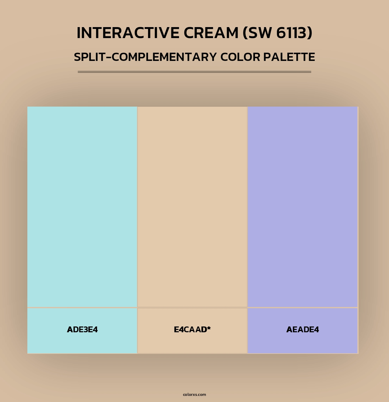 Interactive Cream (SW 6113) - Split-Complementary Color Palette