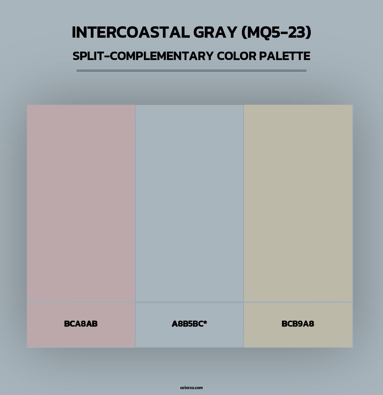 Intercoastal Gray (MQ5-23) - Split-Complementary Color Palette