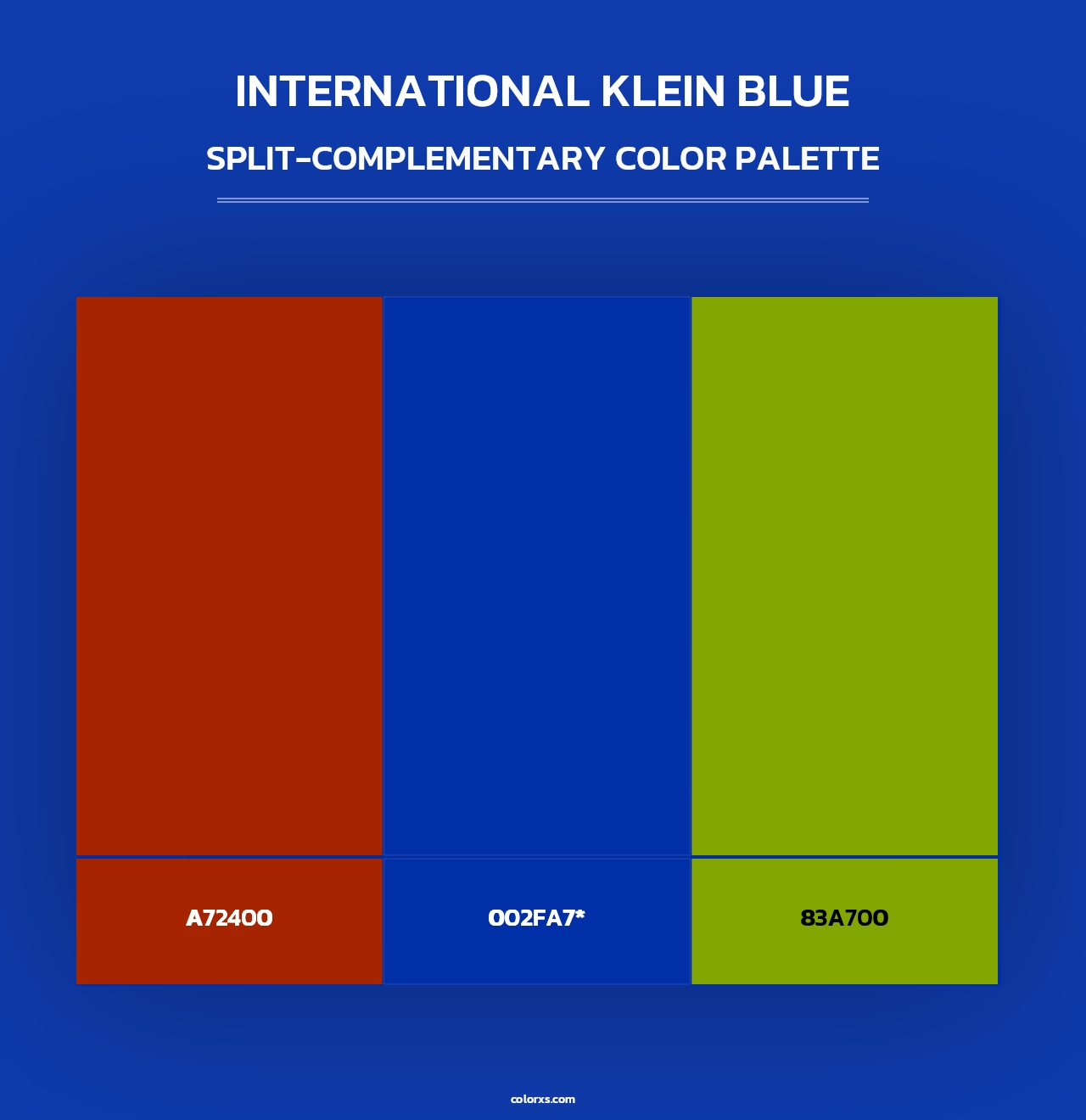 International Klein Blue - Split-Complementary Color Palette