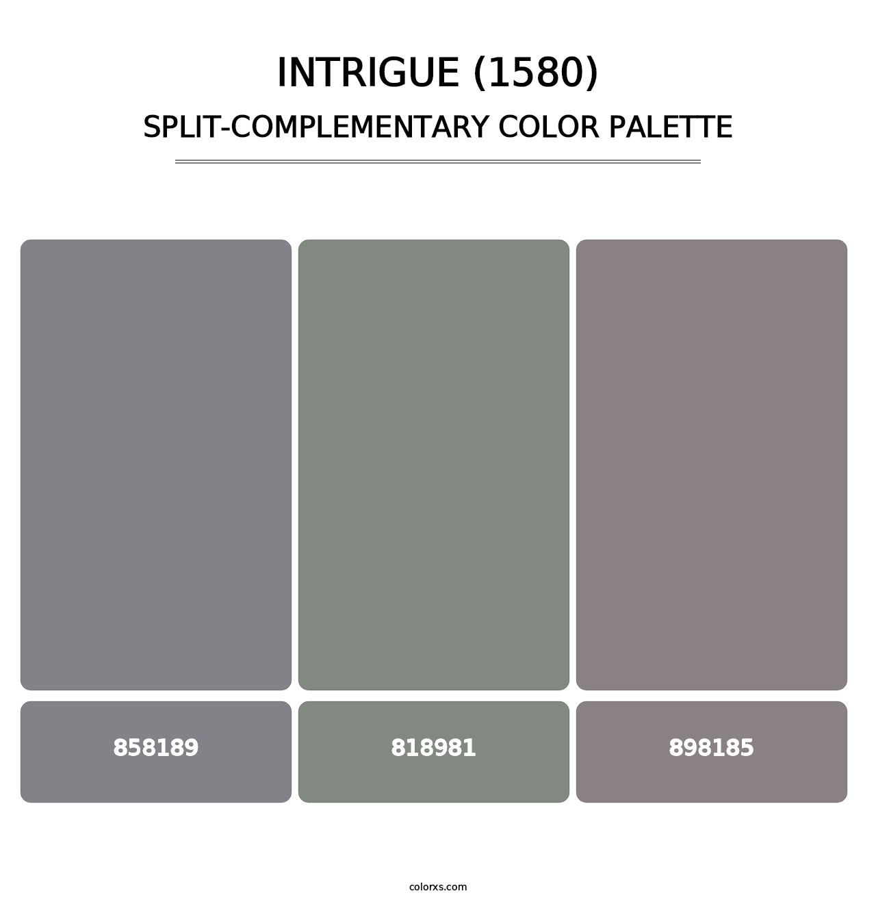 Intrigue (1580) - Split-Complementary Color Palette
