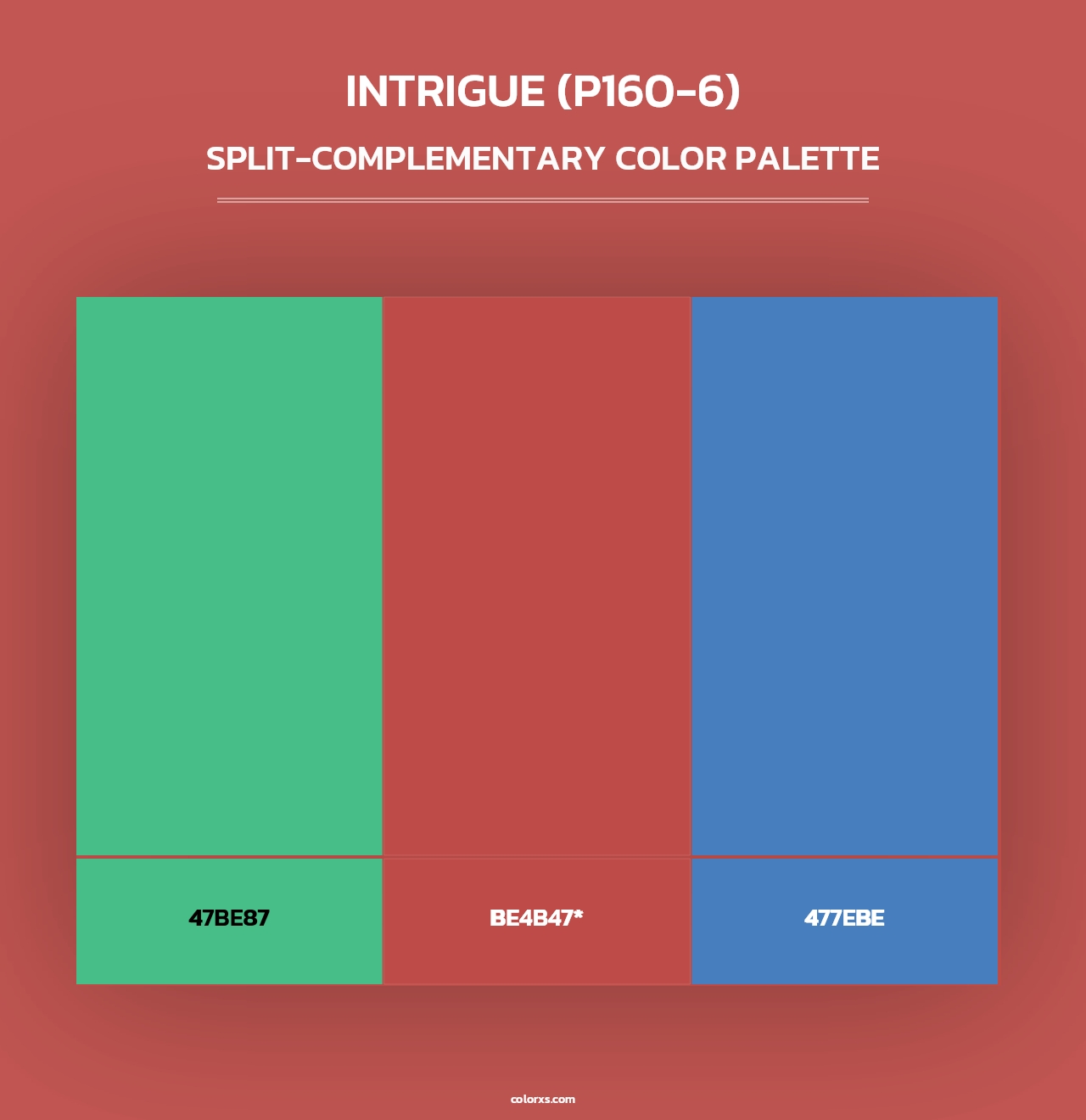 Intrigue (P160-6) - Split-Complementary Color Palette