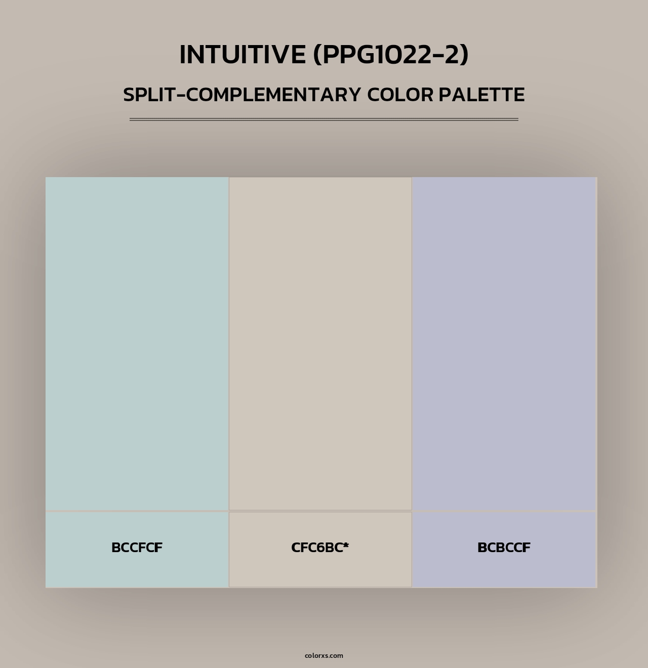 Intuitive (PPG1022-2) - Split-Complementary Color Palette