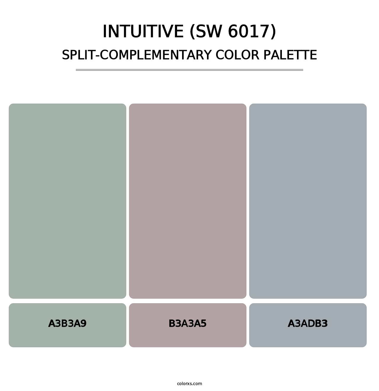 Intuitive (SW 6017) - Split-Complementary Color Palette