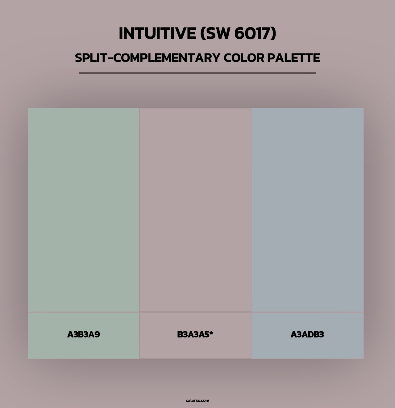 Intuitive (SW 6017) - Split-Complementary Color Palette