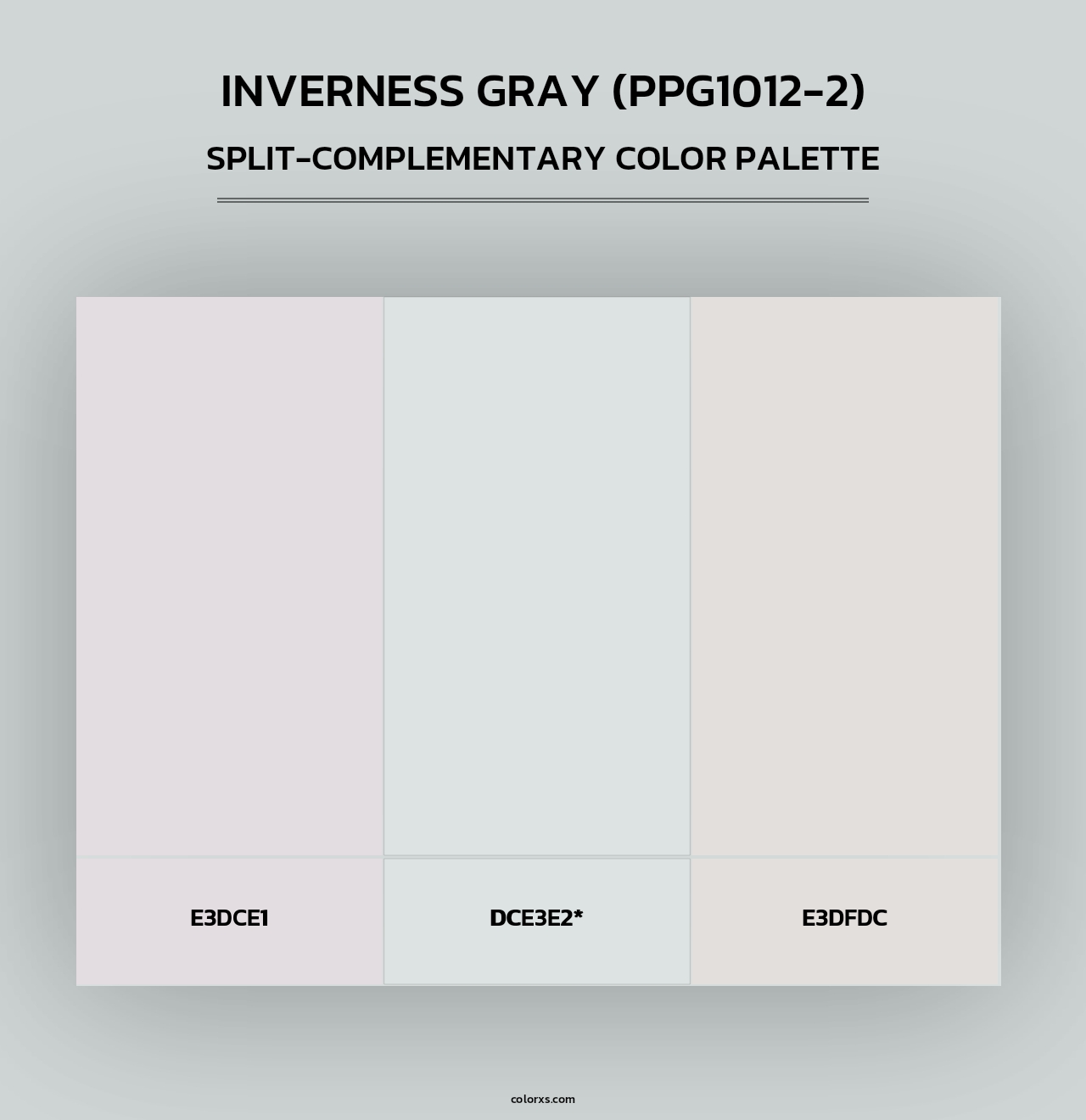 Inverness Gray (PPG1012-2) - Split-Complementary Color Palette