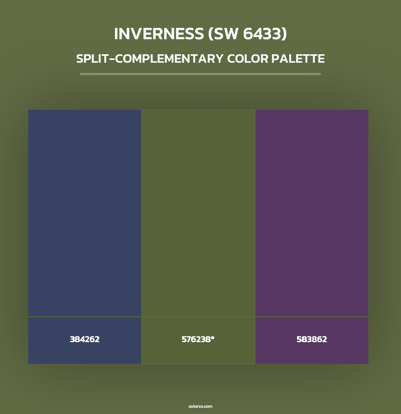 Inverness (SW 6433) - Split-Complementary Color Palette