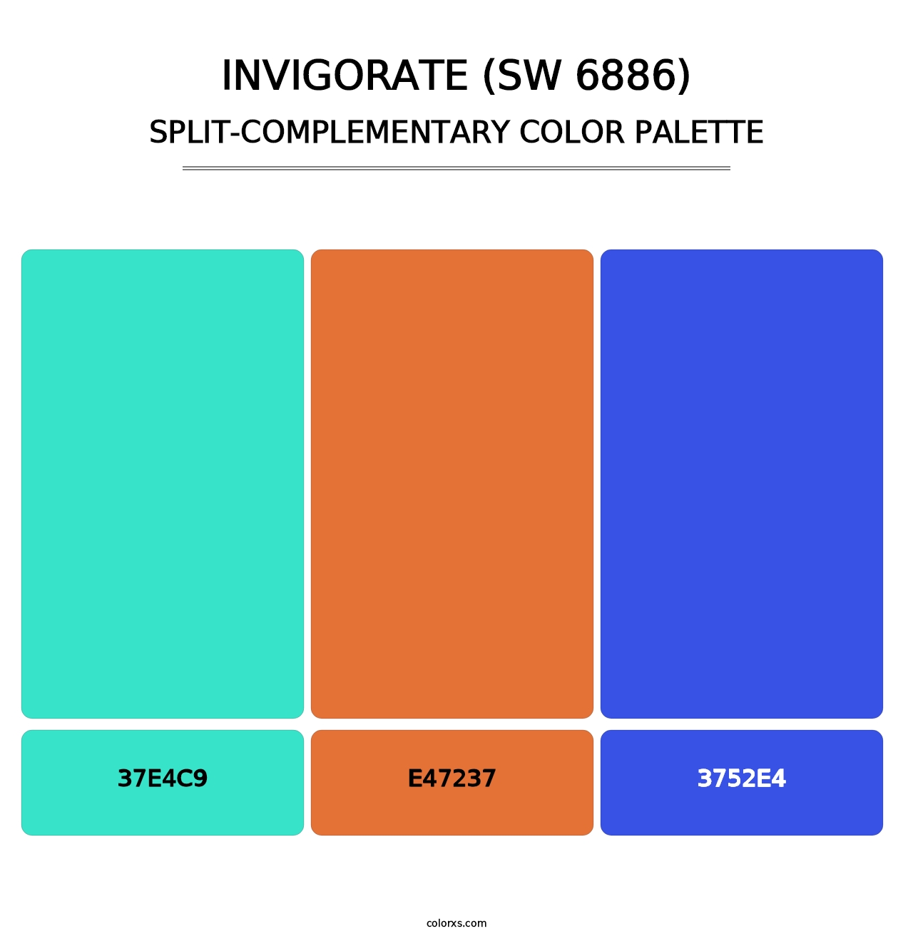 Invigorate (SW 6886) - Split-Complementary Color Palette