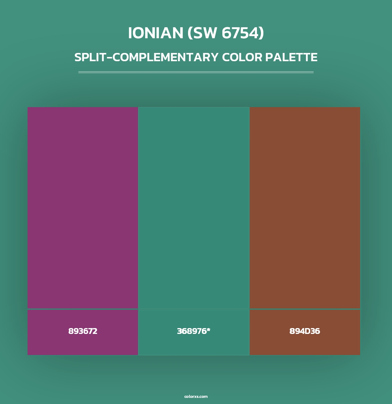 Ionian (SW 6754) - Split-Complementary Color Palette