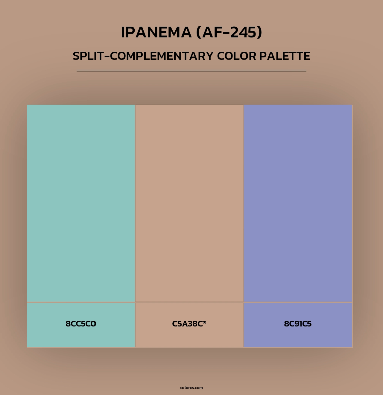 Ipanema (AF-245) - Split-Complementary Color Palette