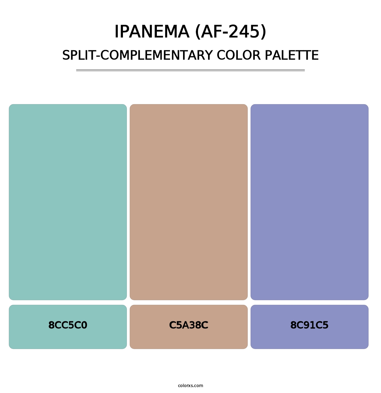 Ipanema (AF-245) - Split-Complementary Color Palette