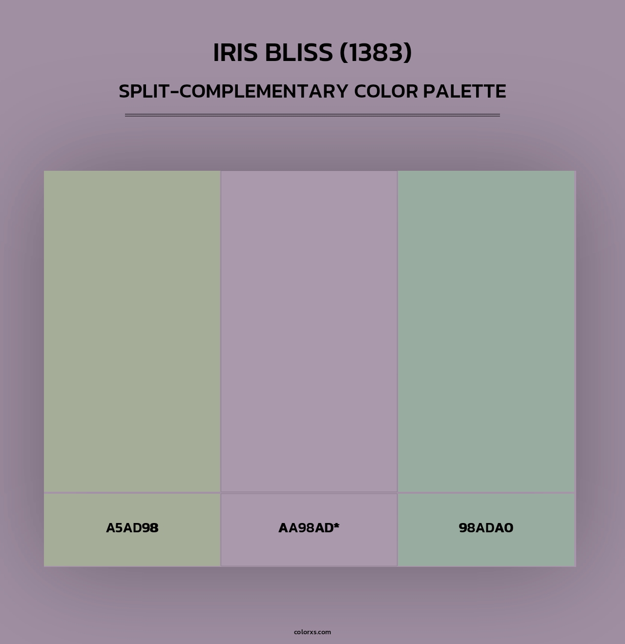 Iris Bliss (1383) - Split-Complementary Color Palette