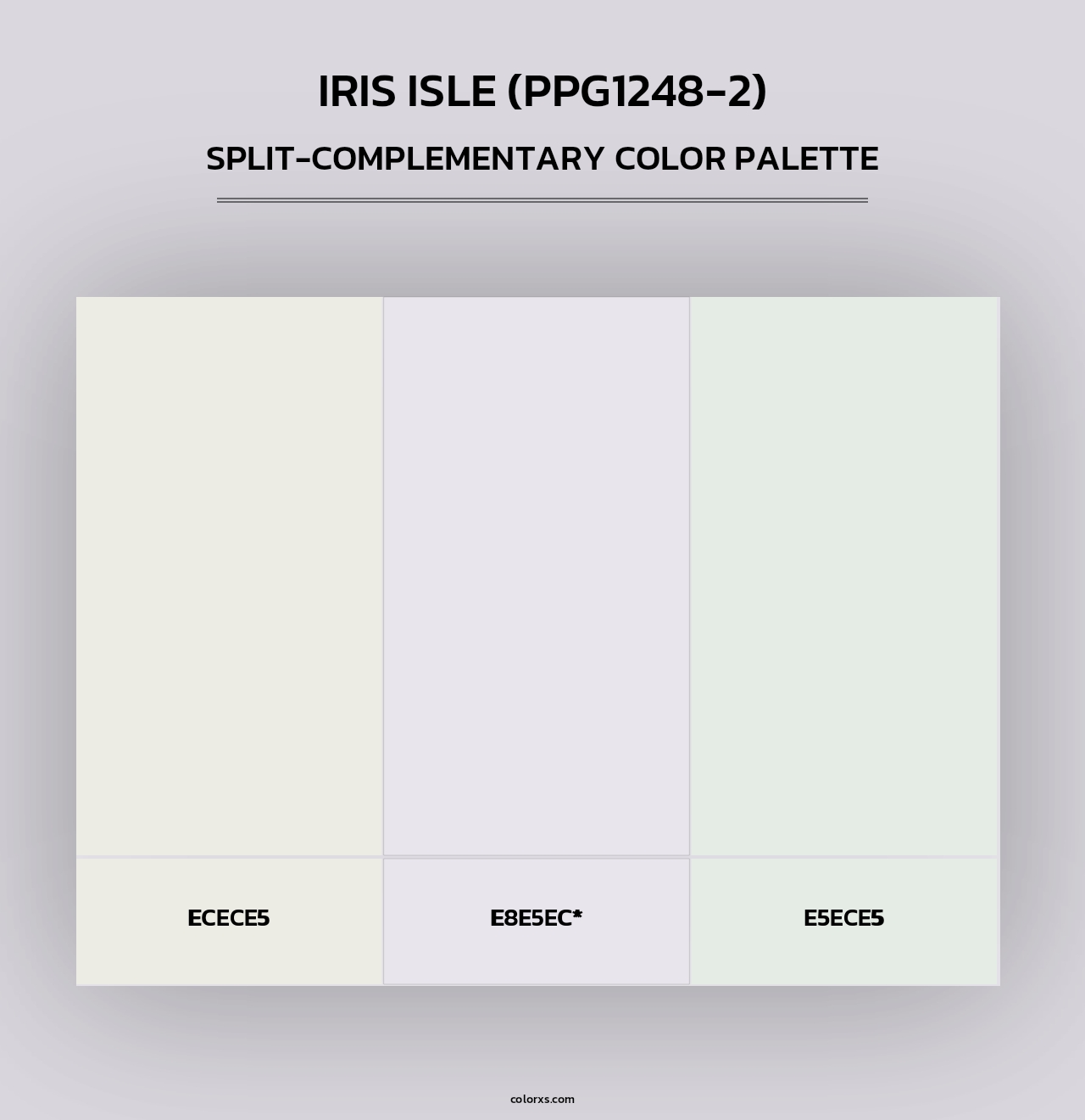 Iris Isle (PPG1248-2) - Split-Complementary Color Palette
