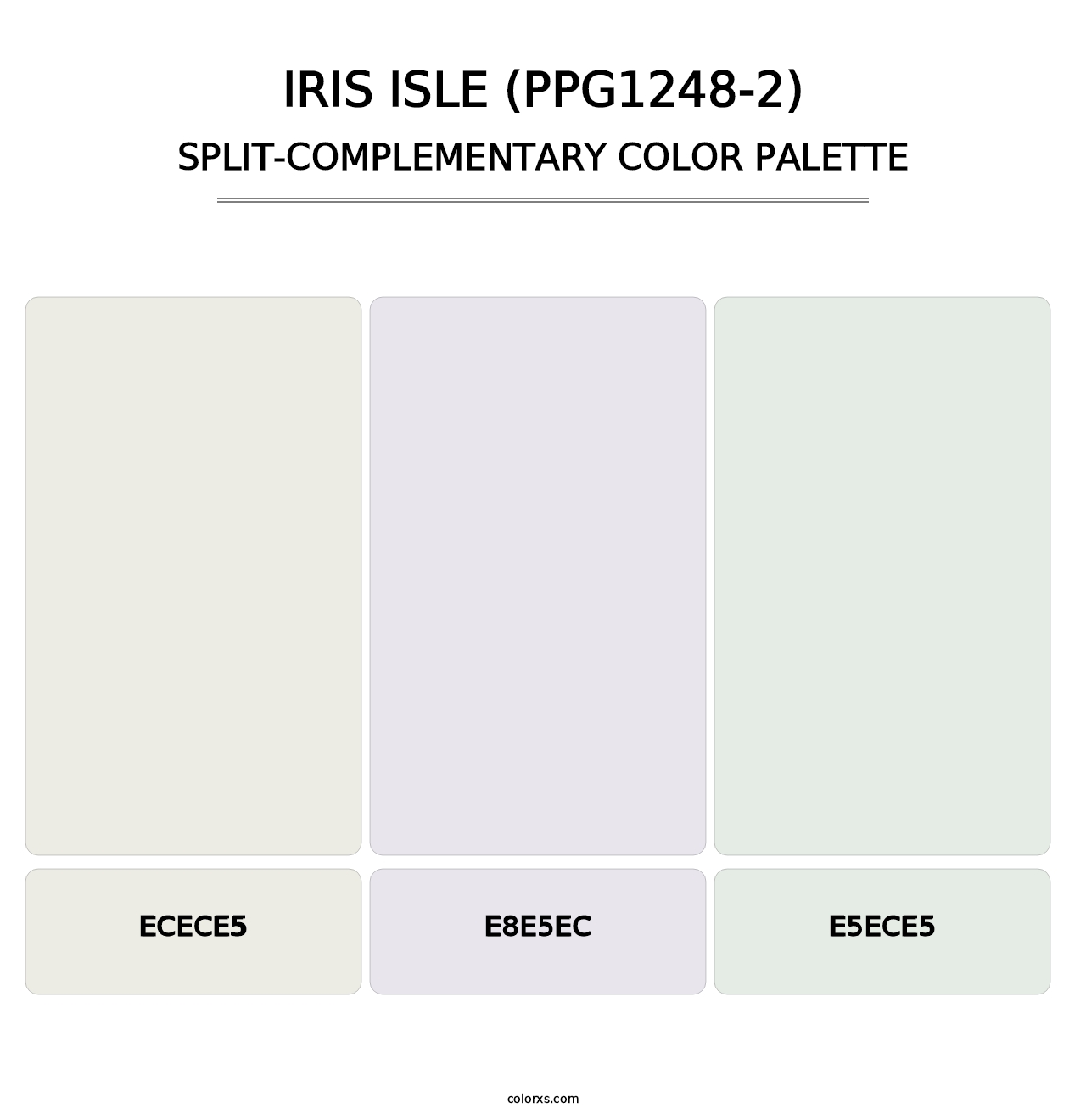 Iris Isle (PPG1248-2) - Split-Complementary Color Palette