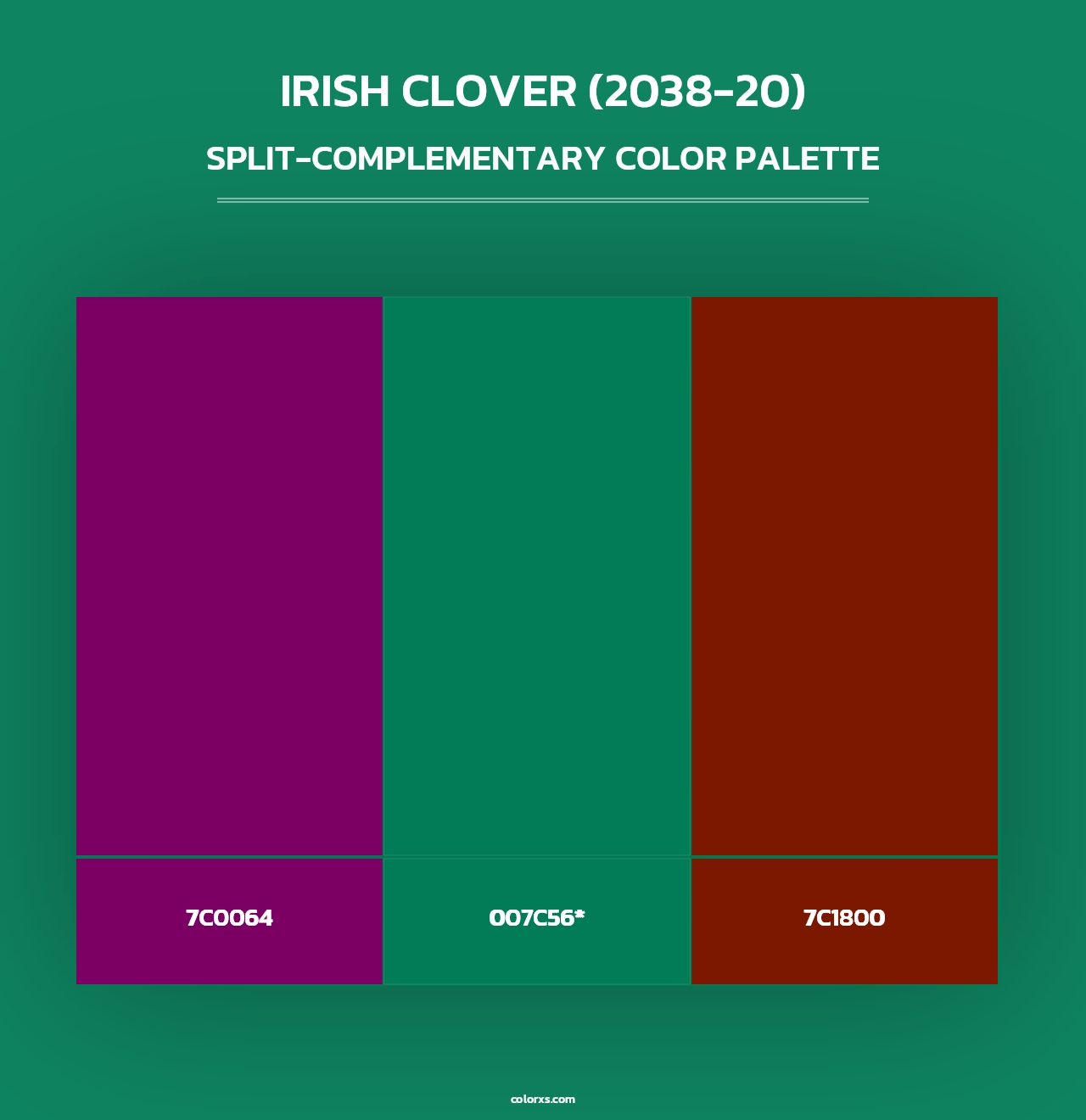 Irish Clover (2038-20) - Split-Complementary Color Palette