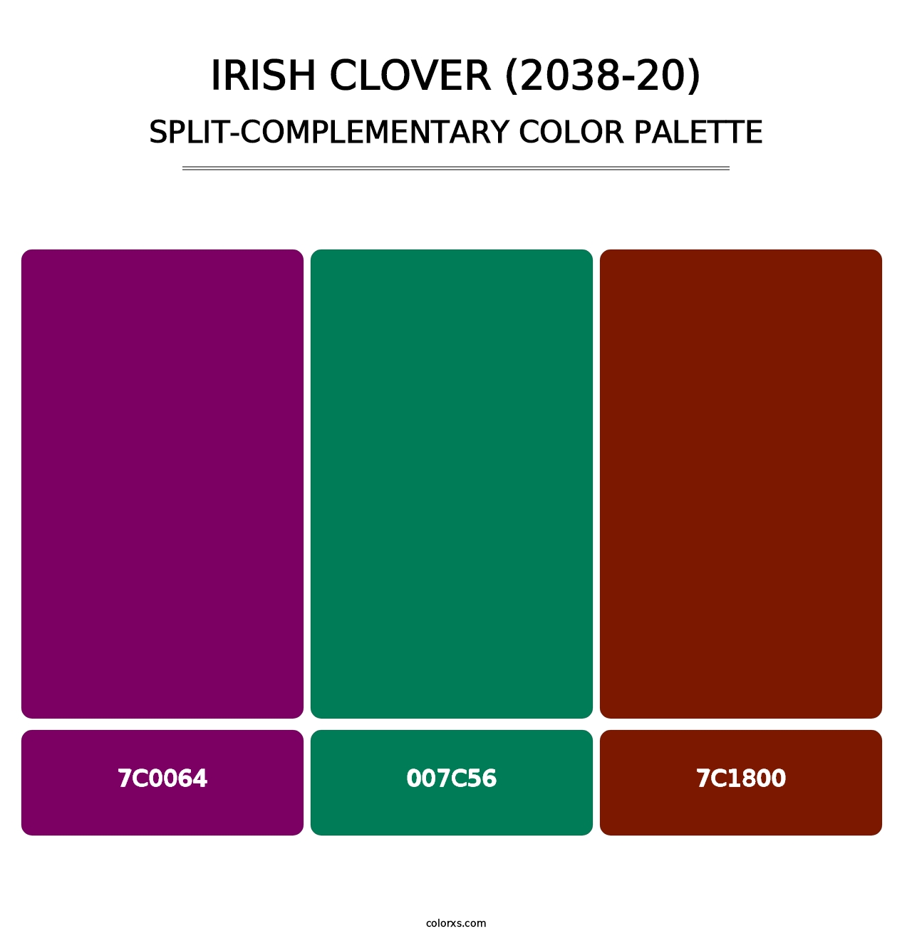 Irish Clover (2038-20) - Split-Complementary Color Palette