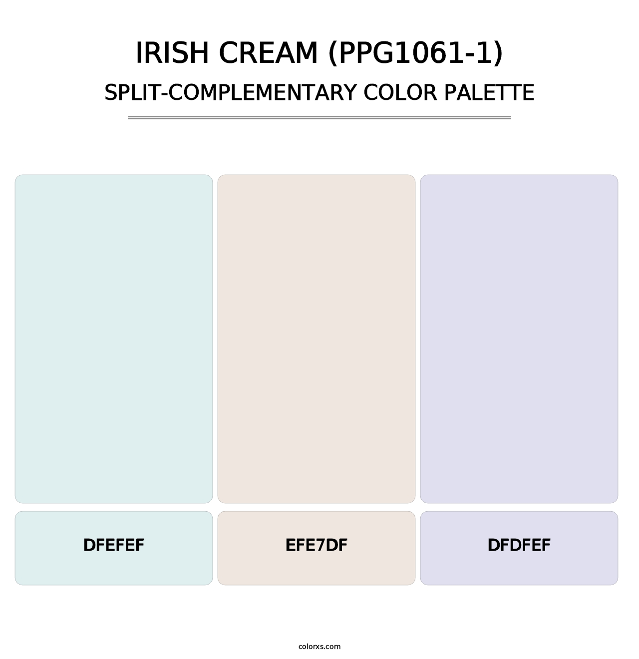 Irish Cream (PPG1061-1) - Split-Complementary Color Palette
