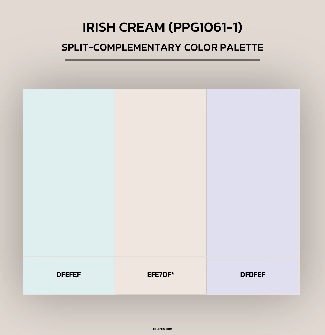 Irish Cream (PPG1061-1) - Split-Complementary Color Palette