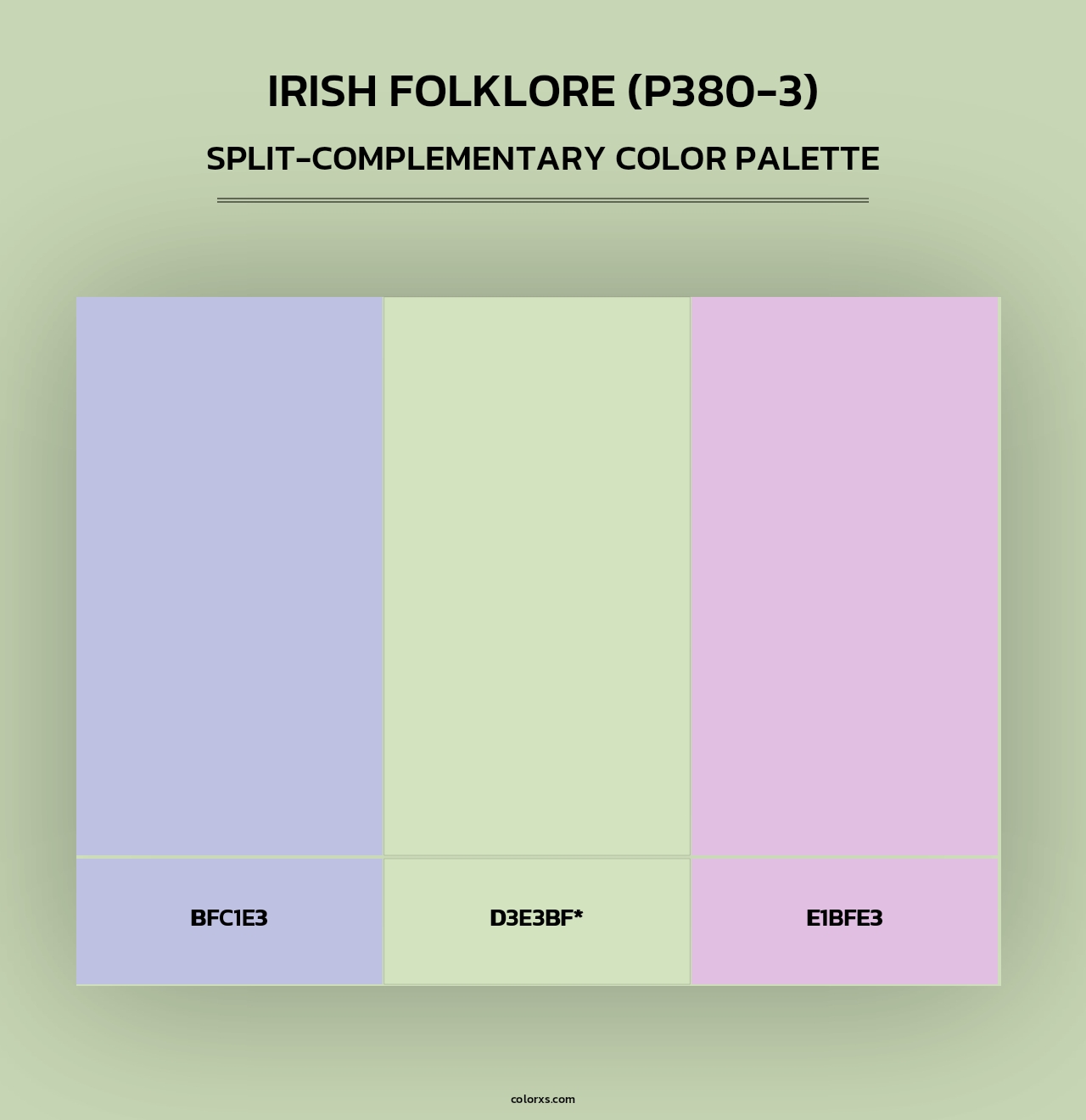 Irish Folklore (P380-3) - Split-Complementary Color Palette