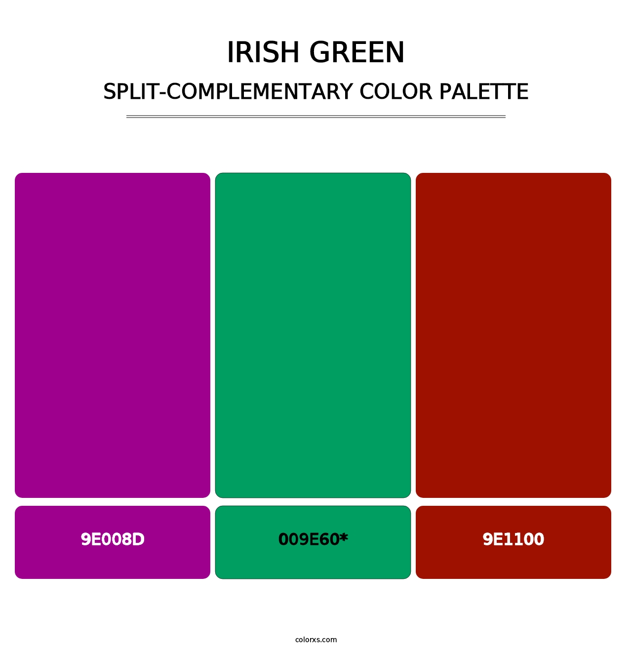 Irish Green - Split-Complementary Color Palette
