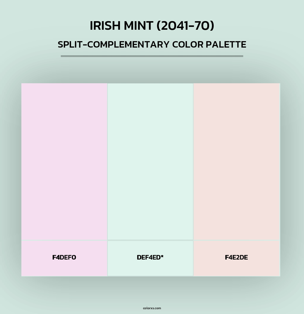Irish Mint (2041-70) - Split-Complementary Color Palette