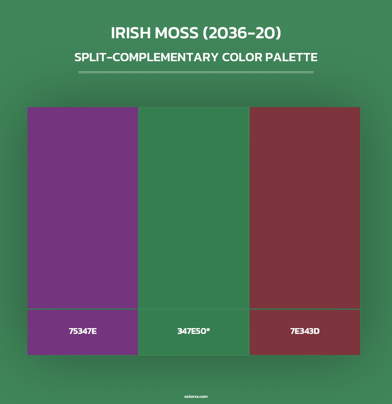 Irish Moss (2036-20) - Split-Complementary Color Palette