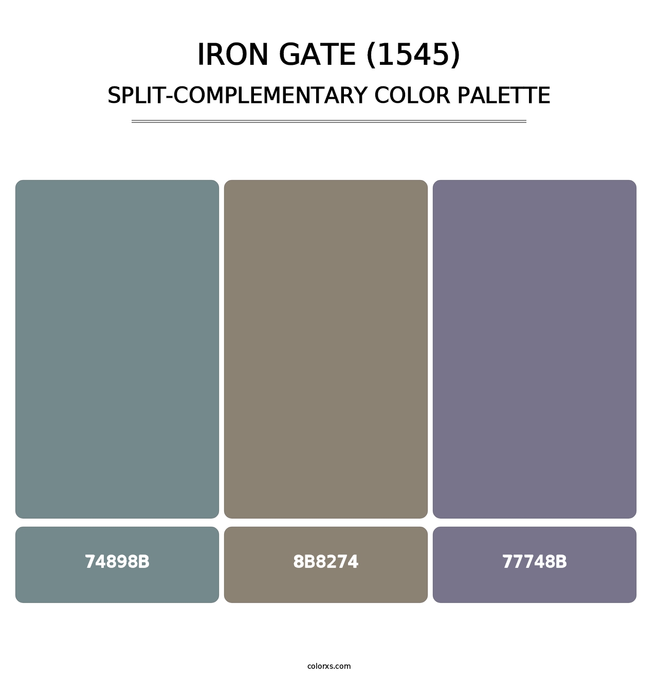 Iron Gate (1545) - Split-Complementary Color Palette