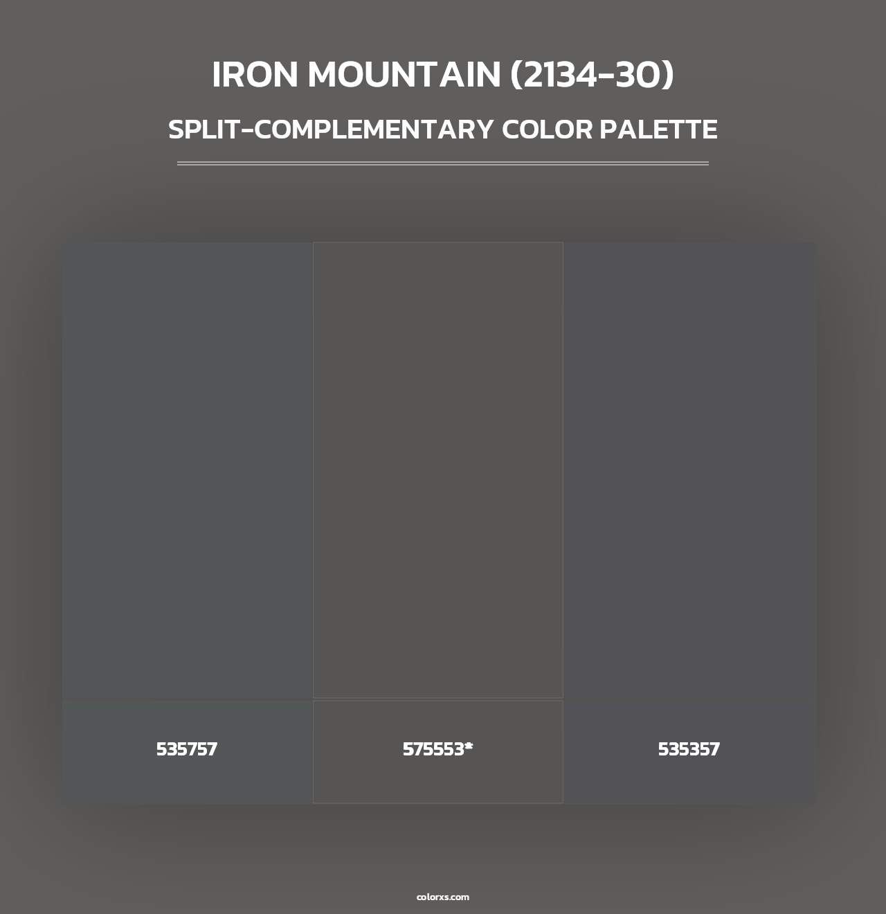 Iron Mountain (2134-30) - Split-Complementary Color Palette
