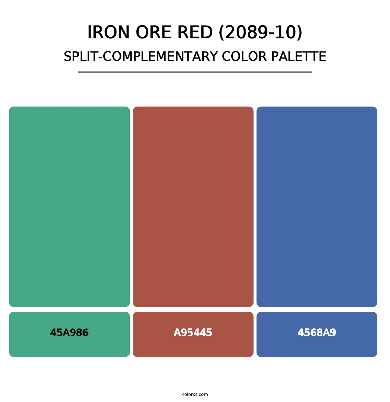 Iron Ore Red (2089-10) - Split-Complementary Color Palette