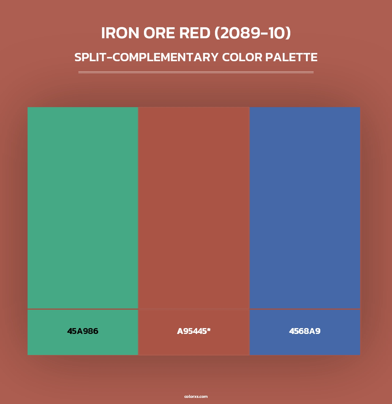 Iron Ore Red (2089-10) - Split-Complementary Color Palette