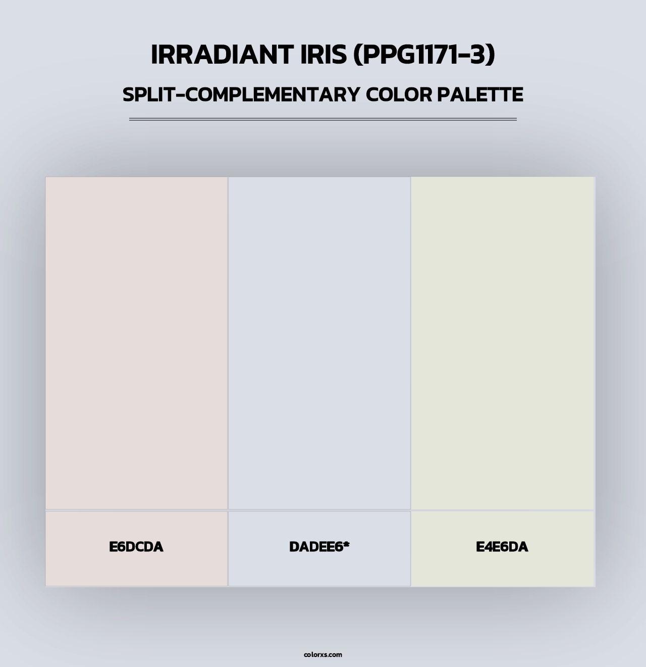 Irradiant Iris (PPG1171-3) - Split-Complementary Color Palette