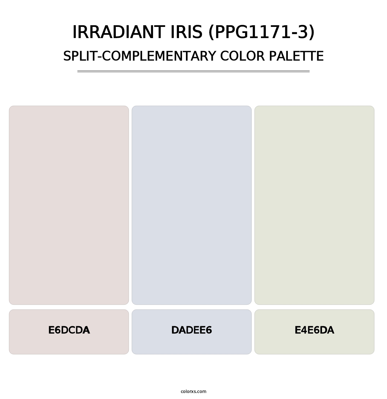 Irradiant Iris (PPG1171-3) - Split-Complementary Color Palette